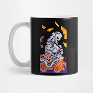 Edo Style Oni / 19th Century Japanese Demon Mug